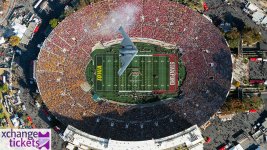 Rose Bowl Pasadena aerial view stadium California.jpg